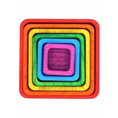 Пазл-пирамидка Стаканчики квадратные S Mala