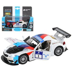 Машинка металлическая, инерционная, коллекционная, модель BMW Z4 GT3, 1:32, свет, звук, открываются двери, ТМ "Автопанорама"