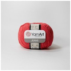Пряжа YarnArt Jeans (Джинс) 26 красный 55% хлопок, 56% полиакрил 50г 160м 5шт