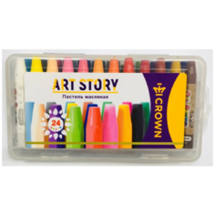 Пастель масляная, 24 цвета Crown