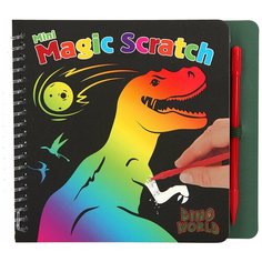 Мини-Альбом для творчества рисования Волшебное царапание Dino World Magic Scratch Динозавр Скретчинг Depesche