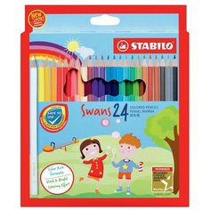 Набор цветных карандашей "Stabilo Swans", 24 цвета
