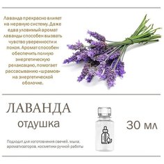 Лаванда, отдушка для свечей и мыла 30 мл Candle M