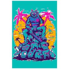 Картина по номерам на холсте Игра Hotline Miami - 7313 В 60x40