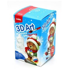Игрушка-раскраска 3D Art. «Новогодний мишка Lori