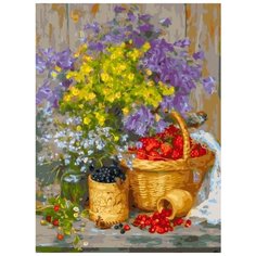 Картина по номерам "Летние ягоды", 40x30 см Белоснежка