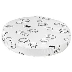 Простыня на резинке Барашки для круглой кровати,75х75 см, BabyGood, круглая простынь, Барашки, 100 % хлопок