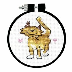 Золотой котенок #20066 Design Works Набор для вышивания 20 см Счетный крест