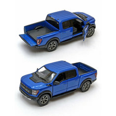 Металлическая машинка Kinsmart 1:46 «2022 Ford F-150 Raptor» инерционная, синяя KT5436D-4