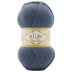 Пряжа Alize Baby best светлый индиго (418), 90%акрил/10%бамбук, 240м, 100г, 1шт