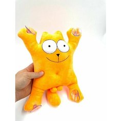 Мягкая игрушка Кот Саймон на присосках на стекло в машину (Оранжевый)