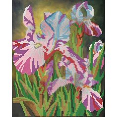 Вышивка бисером картины Ирисы 19*24см Светлица