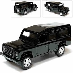 Машинка коллекционная Range Rover Defender, инерционная, металлическая, черный, Технопарк, 12 см