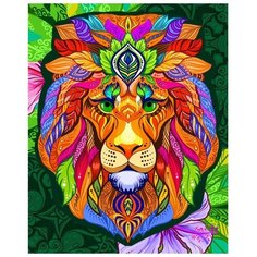 Алмазная мозаика на подрамнике с полным заполнением «Яркий лев», 40х50см Школа талантов