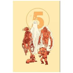 Картина по номерам на холсте сериал Академия Амбрелла (Клаус, Пятый, Скипка) - 8222 В 60x40