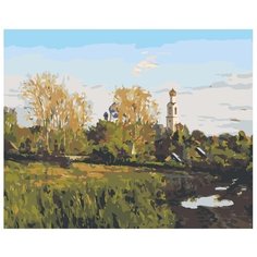 Картина по номерам Пейзаж с церковью 40х50 см Hobby Home