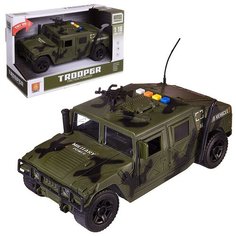 Спецтехника Машинка 1:16 Военная, пластмассовая инерционная, со звуковыми и световыми эффектами A Btoys