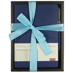 Набор подарочный Bruno Visconti "BARCELONA" (ежедневник недатированный, с карманом, синий А5 и ручка шариковая подарочная), Арт. 3-222/01-2