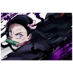 Картина по номерам на холсте Аниме Клинок рассекающий демонов - 5981 Г 60x40