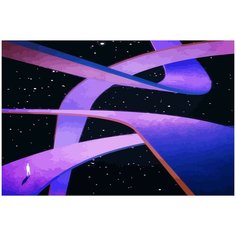 Картина по номерам на холсте трип дорога ретровэйв вапорвейв retrowave vaporwave - 2434