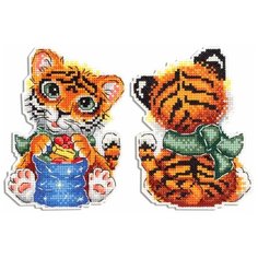 Набор для вышивания "Ёлочная игрушка. Тигрёнок", 9х13 см, Жар-птица (МП-студия)