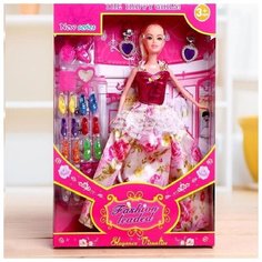 Кукла-модель "Даша" в платье, с аксессуарами. (1 шт.) Promarket