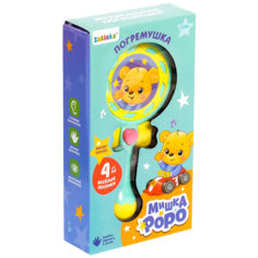 Развивающая игрушка Zabiaka Музыкальная погремушка Мишка Роро, SL-03091, голубой
