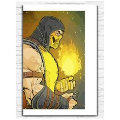 Картина по номерам на холсте игра Mortal Kombat Komplete (PS, Xbox, PC, Switch) - 9714 В 60x40