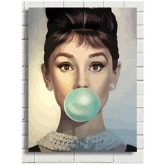 Картина по номерам Одри Хэпберн (Римские каникулы, как украсть миллион) - 7849 В 30x40