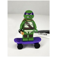 Мини-фигурка Черепашки-ниндзя Донателло на скейте KF1491 (5 см) Noname