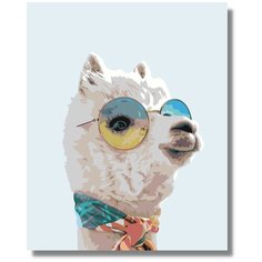 Картина по номерам "Альпака alpaca" на холсте с подрамником 40х60