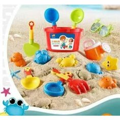 Игровой набор “Ведерко (красное) с формочками Xinhangtoys