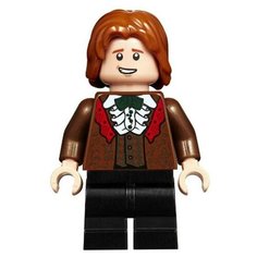 Минифигурка Лего Lego hp185 Ron Weasley - Reddish Brown Suit, Shirt with Ruffle