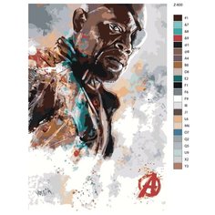 Картина по номерам Z-600 "Сэмюэл Лерой Джексон - Ник Фьюри" 60х90 Brushes Paints