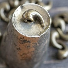 Кулон Подвеска металлическая 7 шт. для рукоделия / браслета / сережек, цвет античная бронза, 16x9x7 мм КафеБижу