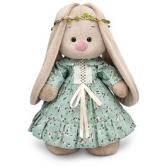 Мягкая игрушка Зайка Ми в платье в стиле шебби шик St-537, 25 см, серый/зеленый Budi Basa