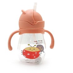 IBRICO/Детский поильник - непроливайка с гибкой трубочкой и ручками 350ml Mi Sol