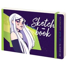 Скетчбук - альбом для рисования 80л, А5 "Street style", 100г/м2, твердая обложка, карман, доп. листы крафт Greenwich Line