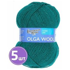 Пряжа Семеновская пряжа Olga W (90039), изумруд 5 шт. по 100 г