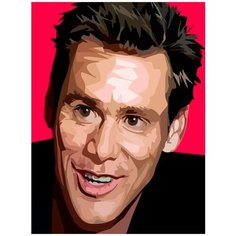 Картина по номерам на холсте Джим Керри - 6247 В 30x40