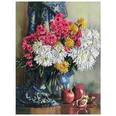 Набор для вышивания "Астры" Многоцветница 26x33,5 см