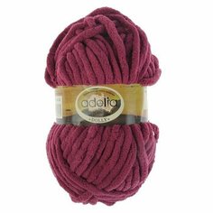 Пряжа ADELIA "DOLLY" 2 мотка бордовый 100% полиэстер 40м 100г