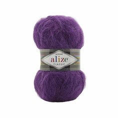 Пряжа ALIZE Mohair classic 5 шт. в упак. цвет 863 сливовый (alize-клас. NEW.863)
