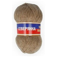 Пряжа Камтекс Северянка 005 бежевый 30% шерсть, 5% верблюжья шерсть, 65% акрил 100г 150м 5шт