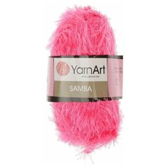 Пряжа Samba Yarnart цвет 08 розовый неон 100 г. 150 м. 1 моток.