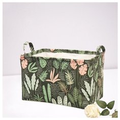 Корзина для вещей и игрушек с водоотталкивающей пропиткой "Джунгли", размер 38*26*23 см. Шkatulka