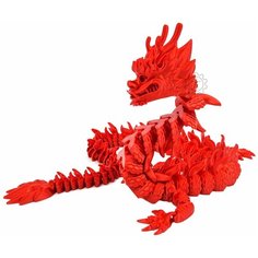 Игрушка подвижная: фигурка "Императорский дракон", 55см, красный Human & Gears