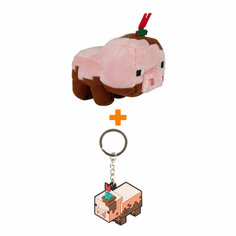 Набор Minecraft мягкая игрушка Muddy Pig + брелок Jinx