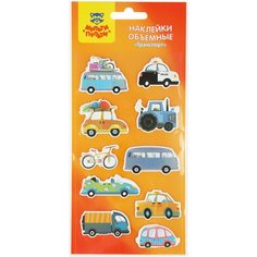 Наклейки объемные Мульти-Пульти "Транспорт", 10х22см , европодвес