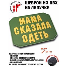 Шеврон, Патч, Нашивка, Заплатка "Мама сказала одеть" на липучке Idea Fisher